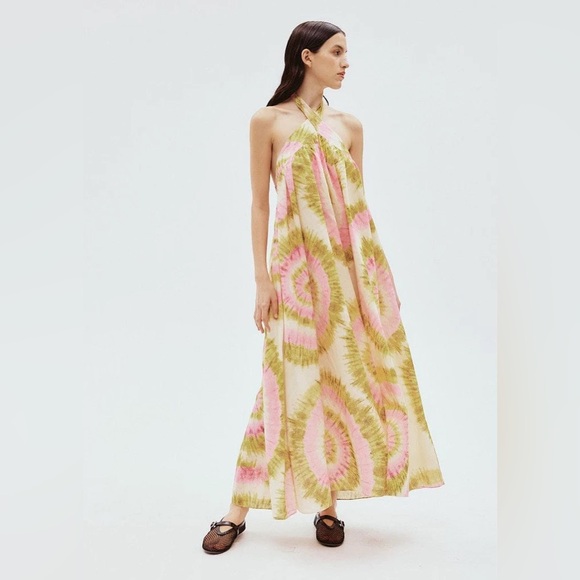 Alemais Dresses & Skirts - ALEMAIS Flash Tie Neck Midi Dress